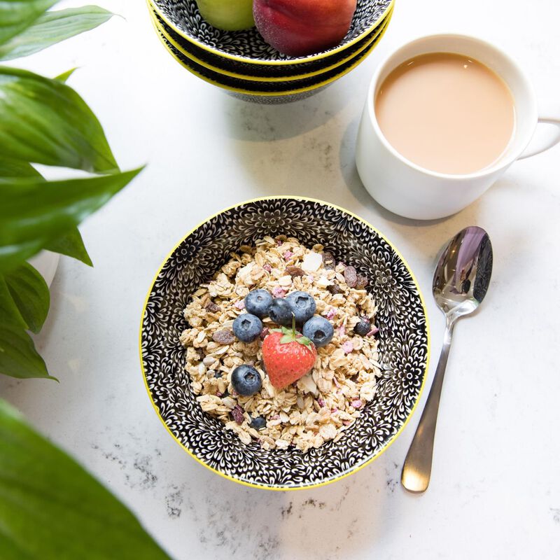 Mikasa 15.5cm Does It All Bowl Black Floral image number 3